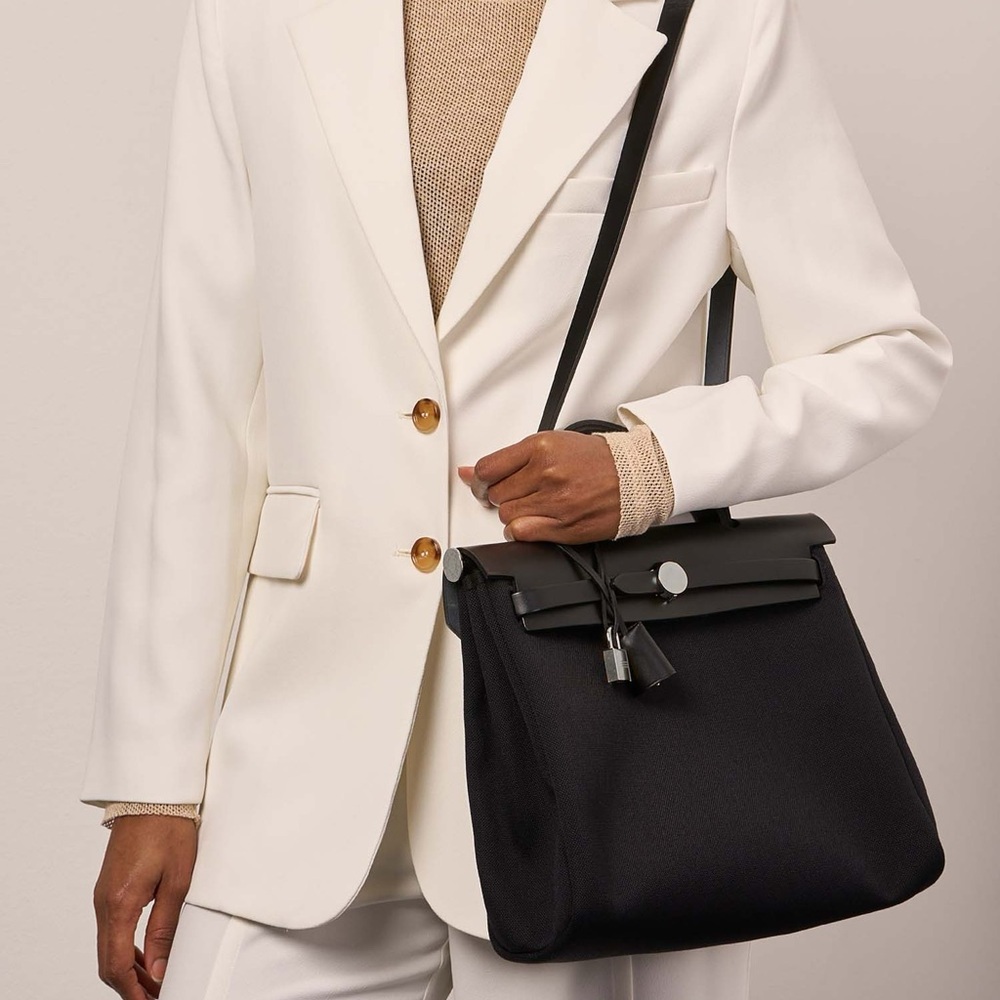 Authentic Vintage Hermes Birkin Kelly Herbag - Picture 2 of 14